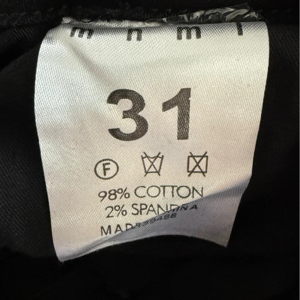 MNML Men's Button Fly Cargo Straight Black Denim Jeans NWT Size 31